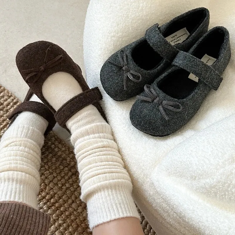 Scarpe basse da donna autunnali in tessuto di lana, alla moda, comode e calde, in cotone e pelliccia, per esterni 251121_voghion.com