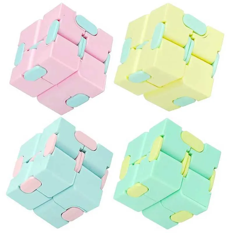 Magic Puzzle Cube Stress Relief Toys for Adults and Kids, 4 or Plastic ...