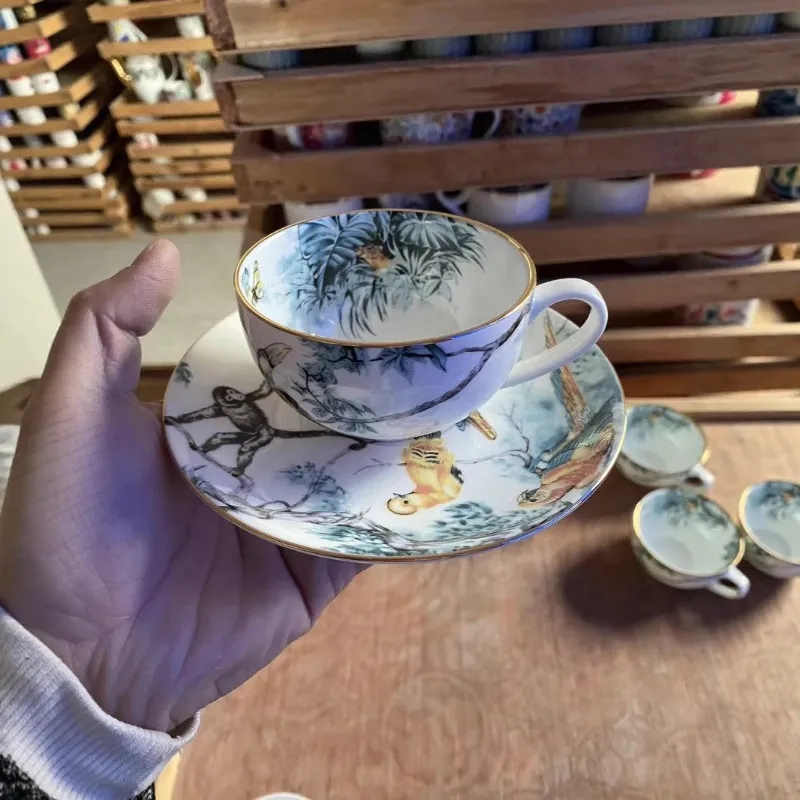 European Light Luxury Bone China Coffee Cup & Saucer Set – 54% Off Gift Box