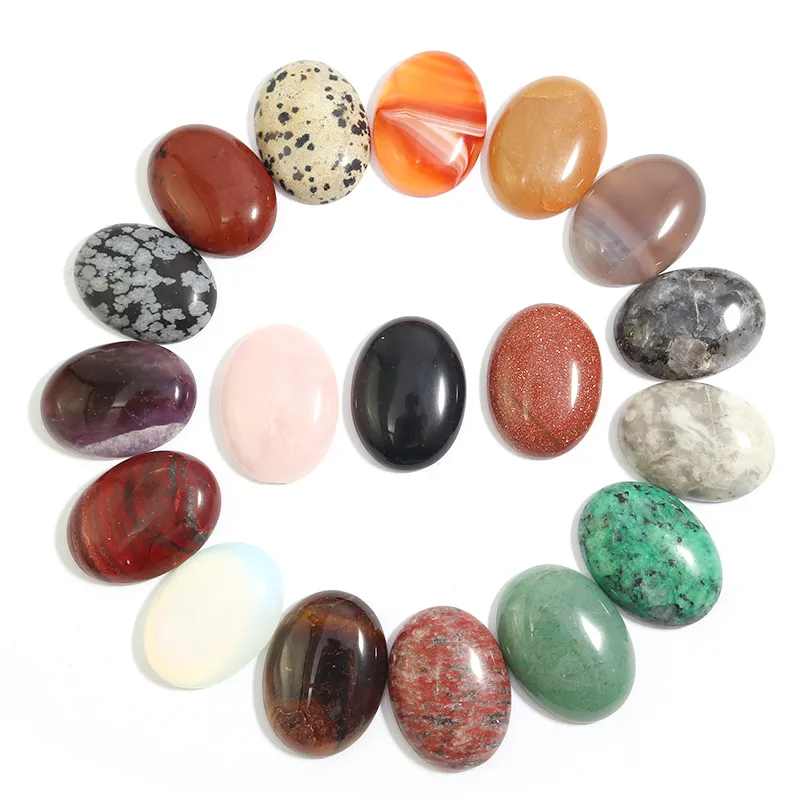 High Quality Natural Stone Oval Cabochon Teardrop Beads For