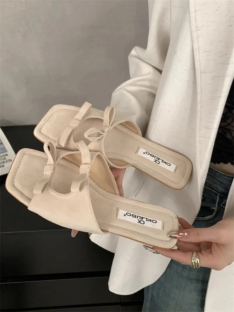 Elegant Women's Summer Beach Sandals With Bow Detail Comfortable_voghion.com