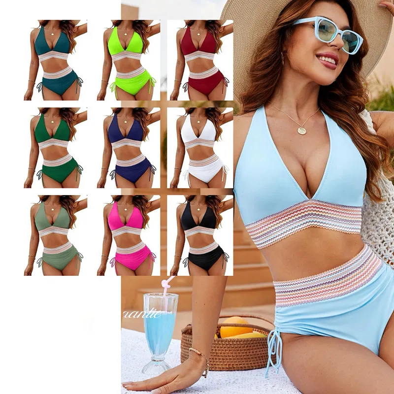 women-s-summer-sexy-deep-v-bikini-swimsuit-solid-color-tight-backless