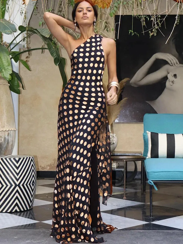 white polka dot dress halter White Polka Dot Halter Dress main image 1