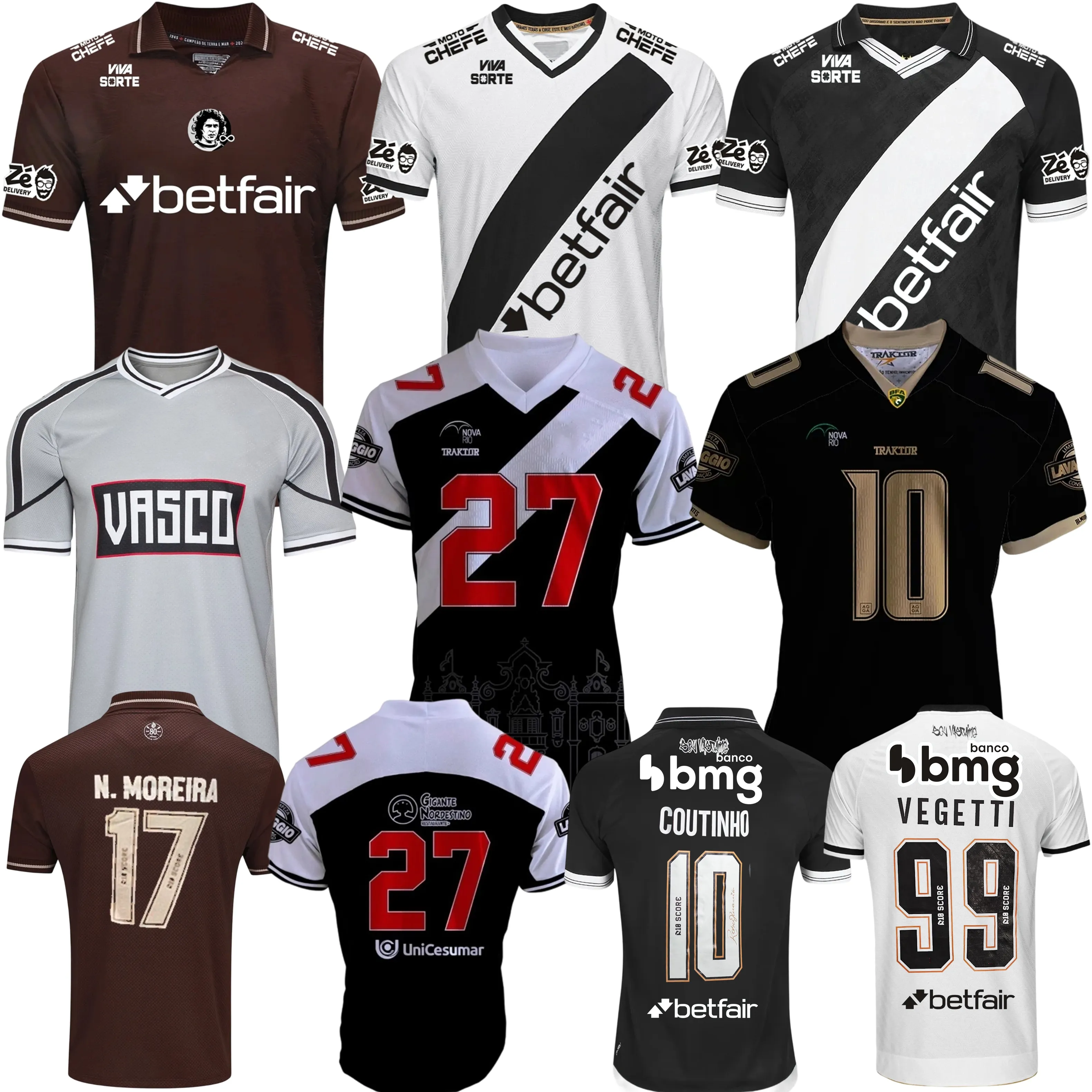 Vasco Da Gama Soccer Jersey 2025/26 COUTINHO PAYET Medel Sforza