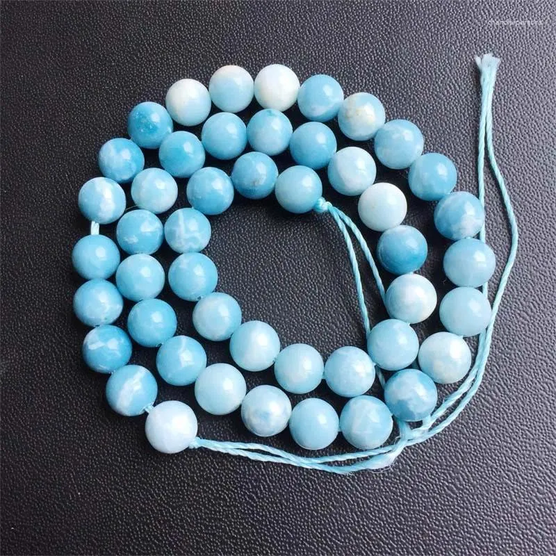 35% OFF Loose Larimar Jasper Beads – 6/8/10 mm Sea‑Blue Natural Gemstones for DIY Jewelry