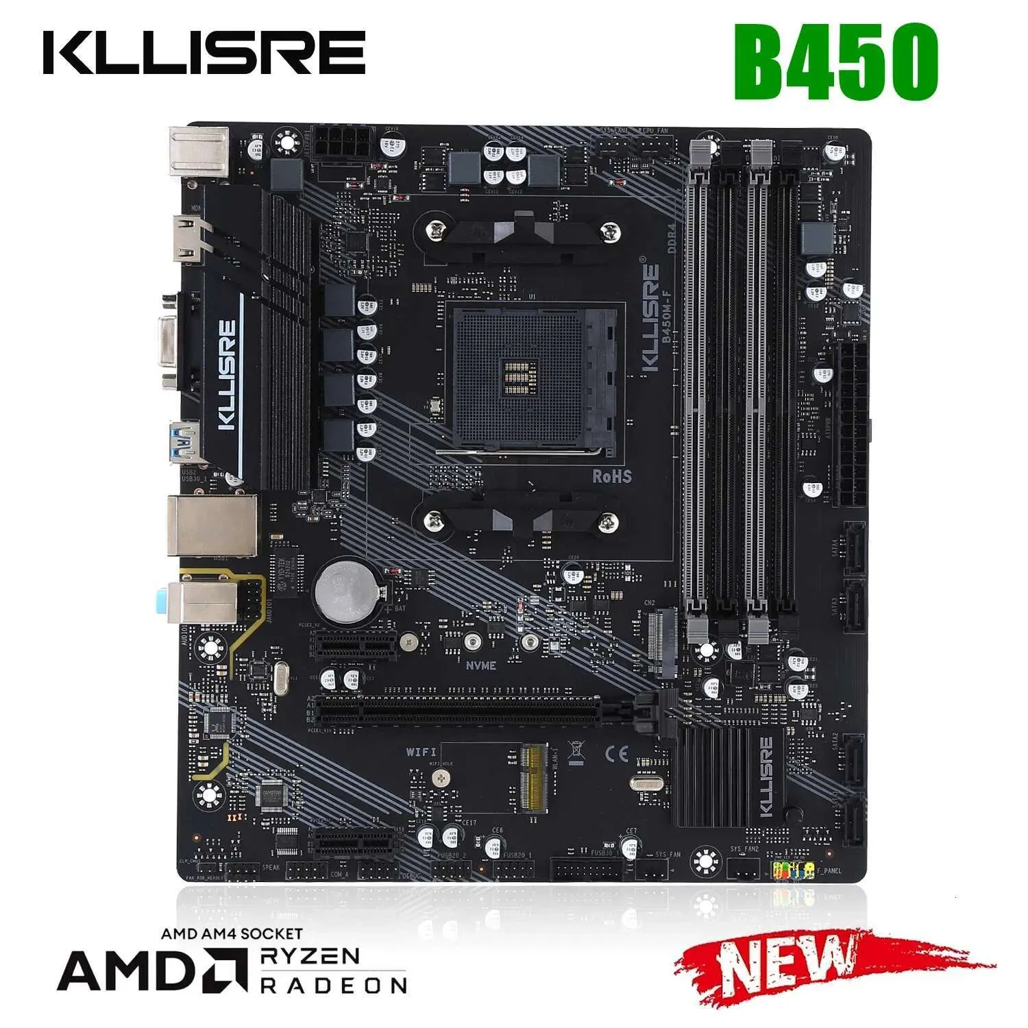 Kllisre B450 Kit Amd Ryzen With 5 R5 5600 Cpu DDR4 16GB 2x8GB