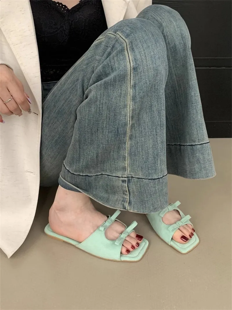 Elegant Women's Summer Beach Sandals With Bow Detail Comfortable_voghion.com