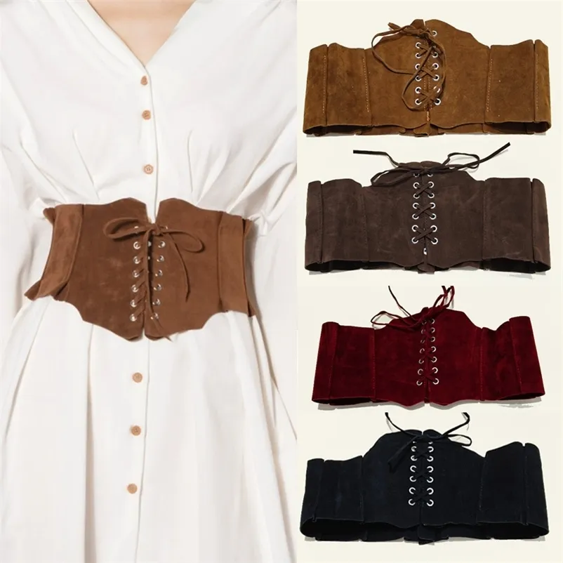 Boho Suede PU Leather Corset Belts For Women Wrap... From  display picture 1