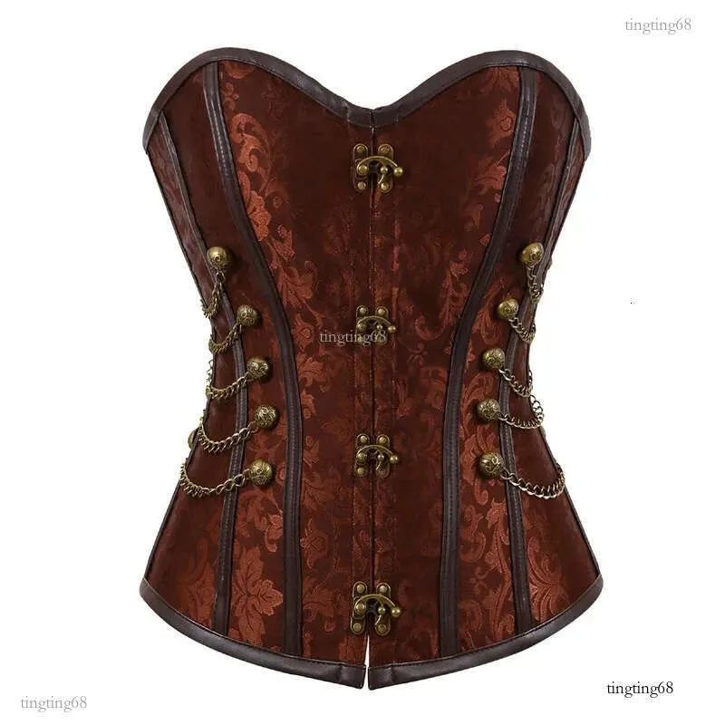 Gothic Steel Bones Jacquard Overbust Corsets For... From 