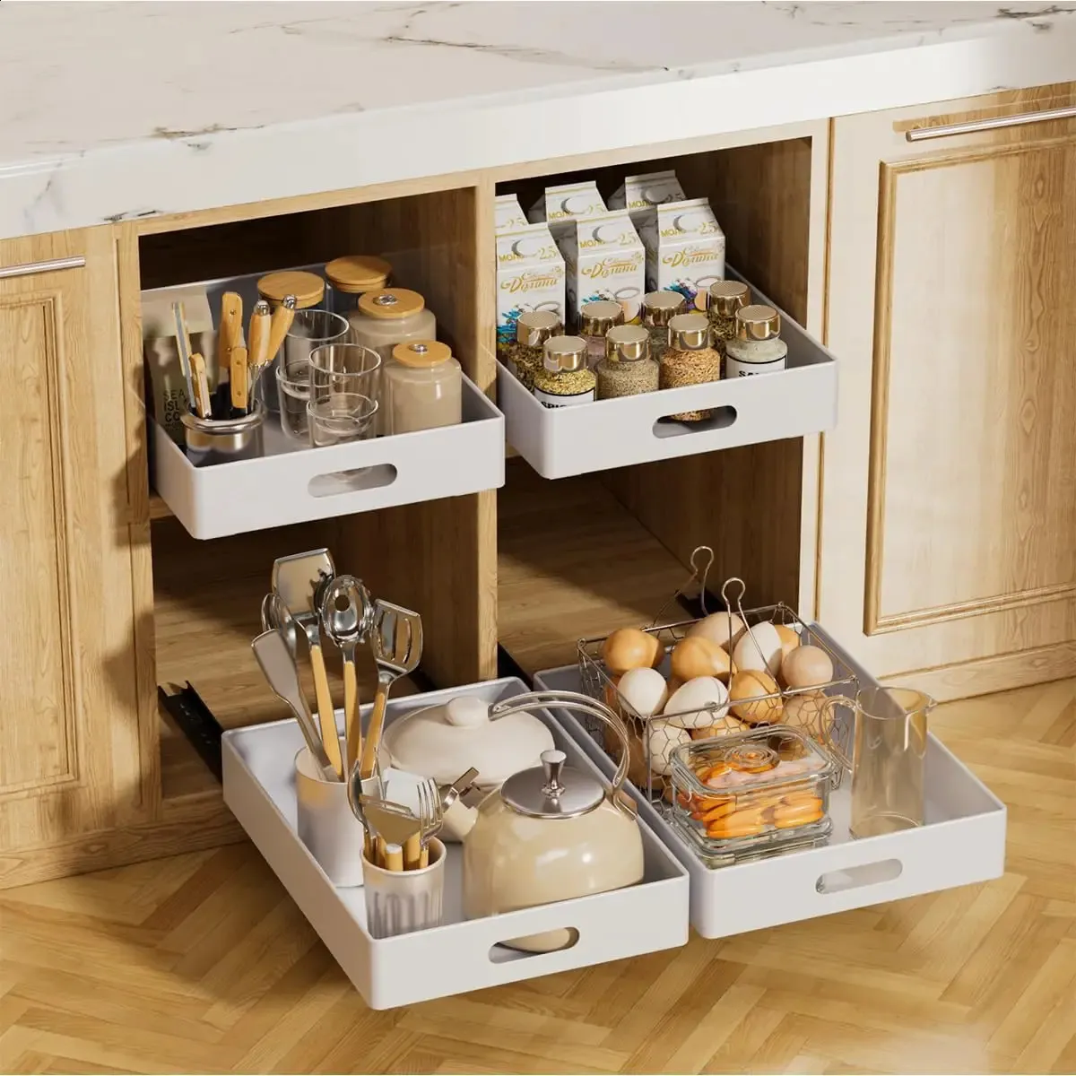 Pull Out Kitchen Storage Rack 250424 Pull Out Kitchen Storage Rack Organizer Drawer... From ...