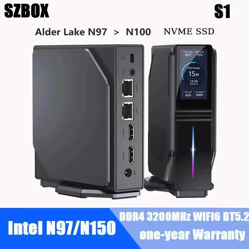 Мини ПК SZBOX S1 Intel N97/N150 — 16 ГБ Оперативной От $165.14
