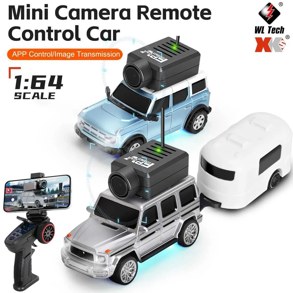 Remote Control Car Side View WLtoys 6405 6406-C Remote Control Camera Car with 720P FPV Video and ...