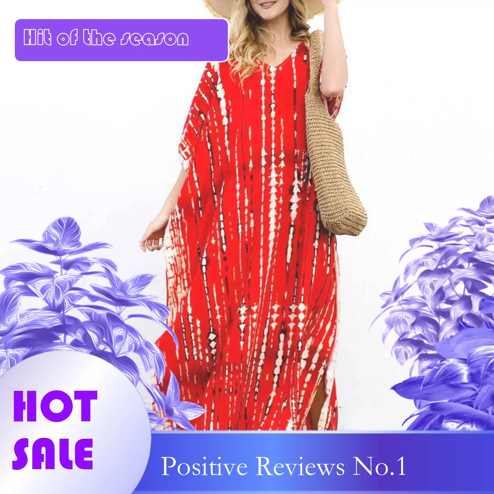 Beachwear Maxi Dresses Flowy V Neck Kaftan Dress,... From Dongdumaoyi,  $28.14 In Bulk | DHgate.Com