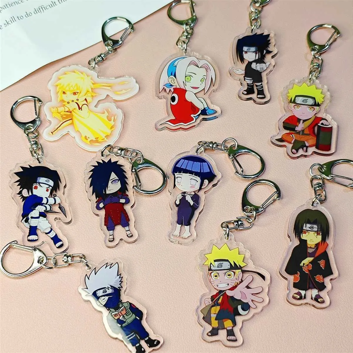 Anime GOODS Acrylic Keychain Cute Y2K Kakashi Sasuke for Bag Car Key ...