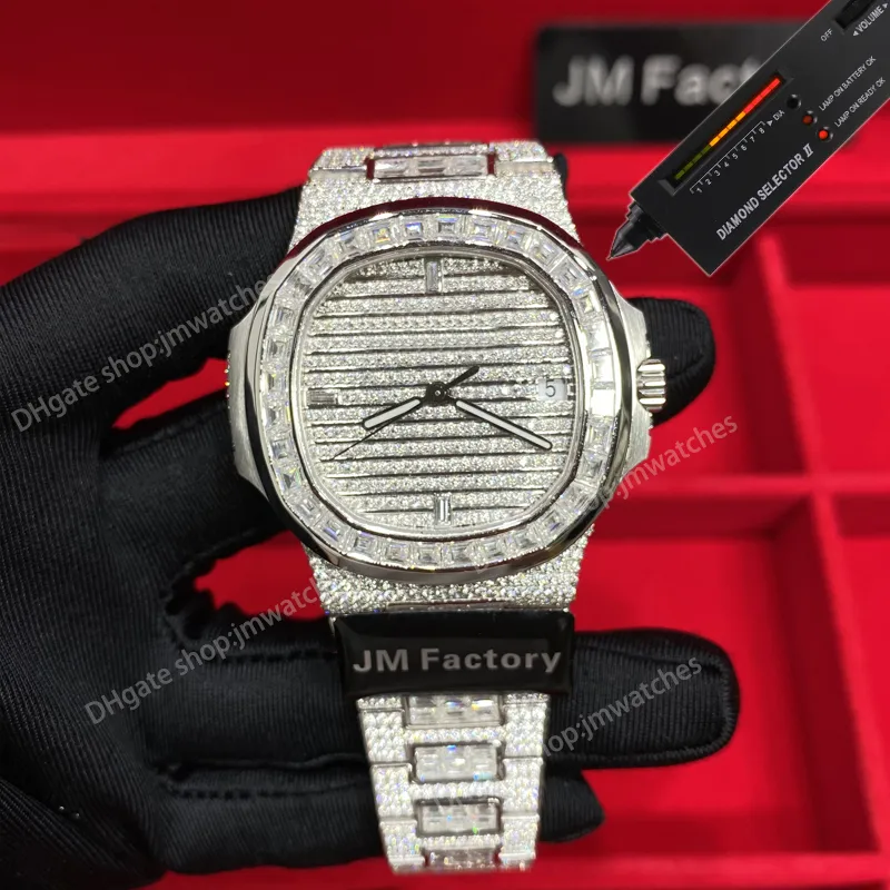 JM Factory Square Moissanite Diamonds Watch Iced Out Watches Pass