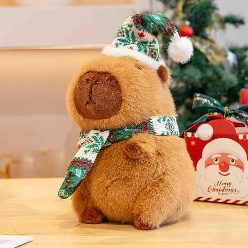 Simpatico peluche Capybara con zaino tartaruga, animale farcito