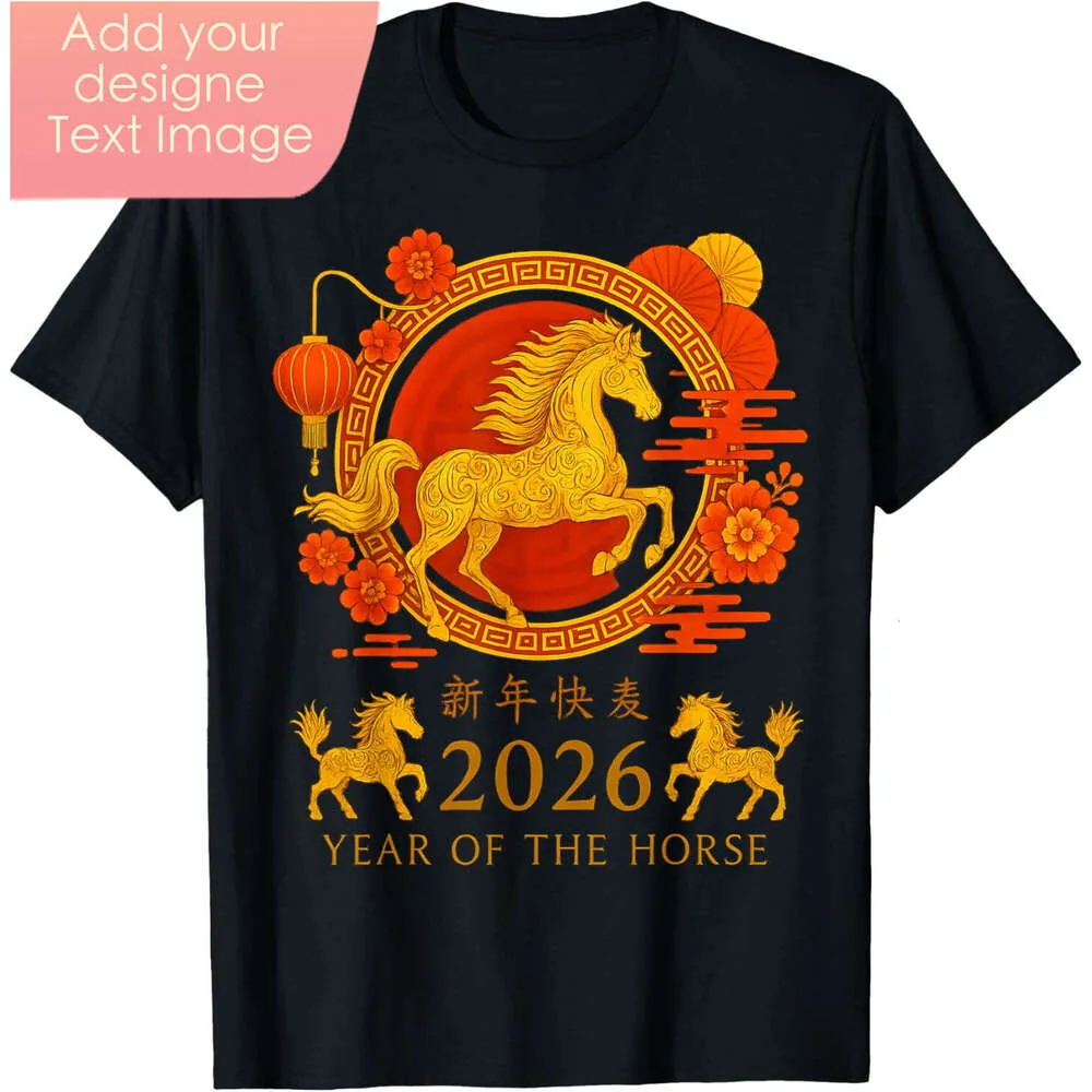 Wholesale Of The Horse Chinese New Year 2026 T Shirt Comfortable Cotton ...