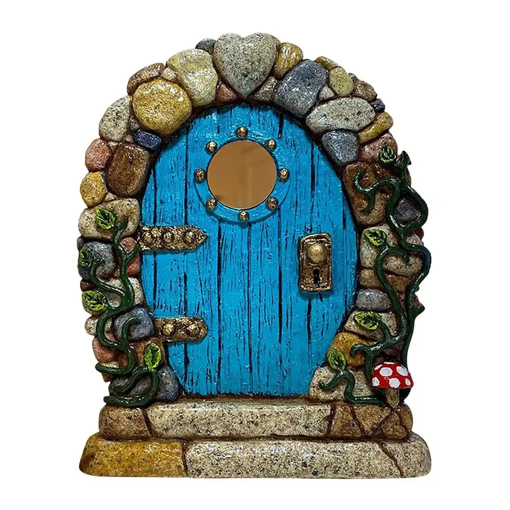 Molyorch 2 Pezzi Porta delle fate e finestre in miniatura per alberi, Decorazione in miniatura per tronco d'albero, Porta delle fate da giardino Applicabile per porta, finestra, per giardinaggio