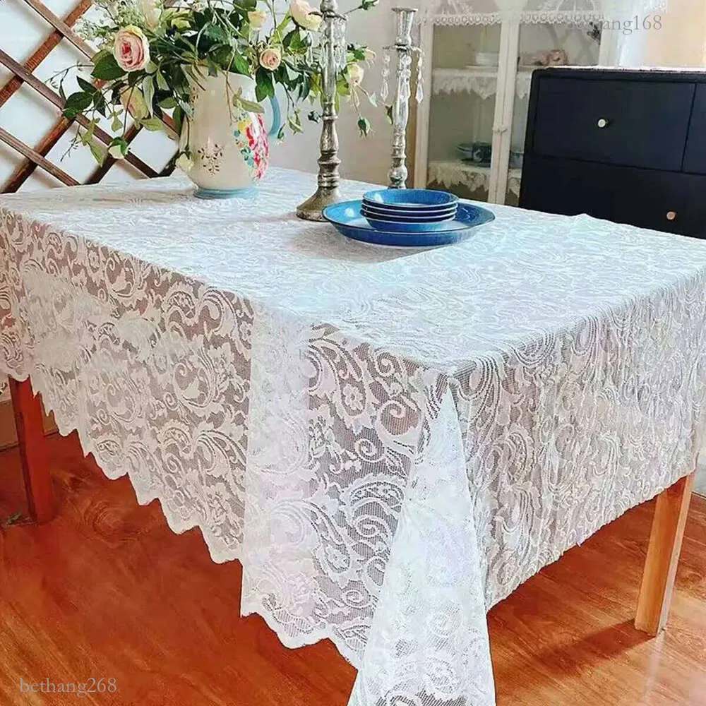 Save Big on Bulk White Lace Tablecloth Rectangle White Lace Tablecloth  Rectangle Vintage Style Fabric Table Cover For Wedding, Reception, Baby  Shower, ..., image size:1000x1000