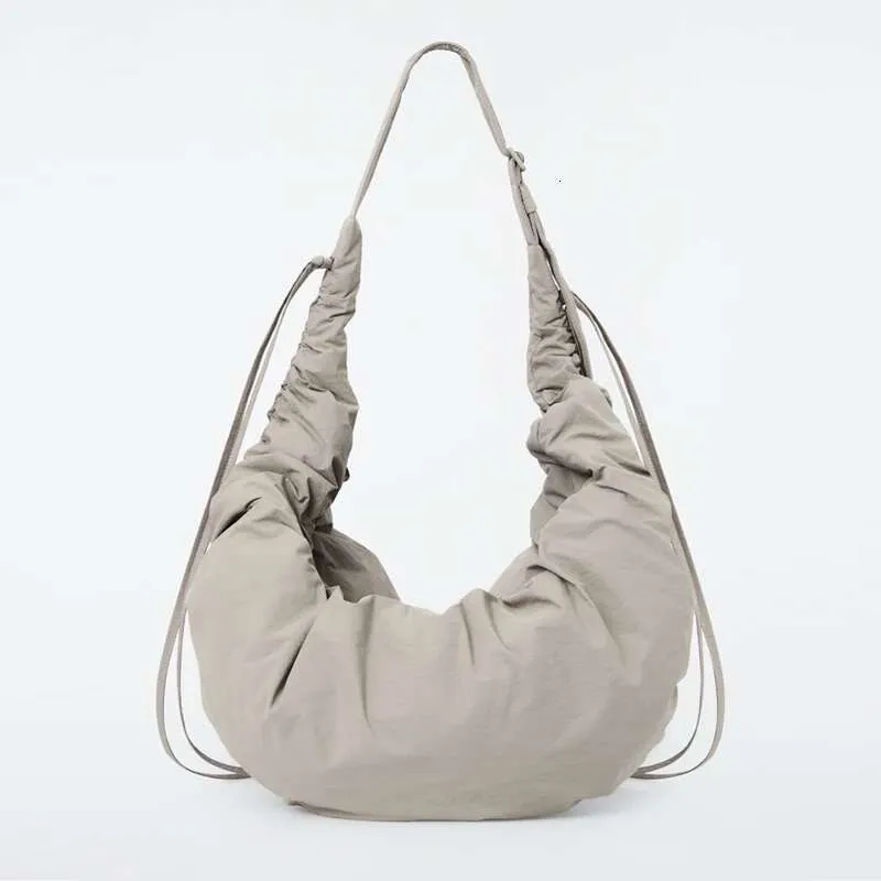Ruched Half Moon Shoulder Bag Nylon Hobo Crossbody... From 