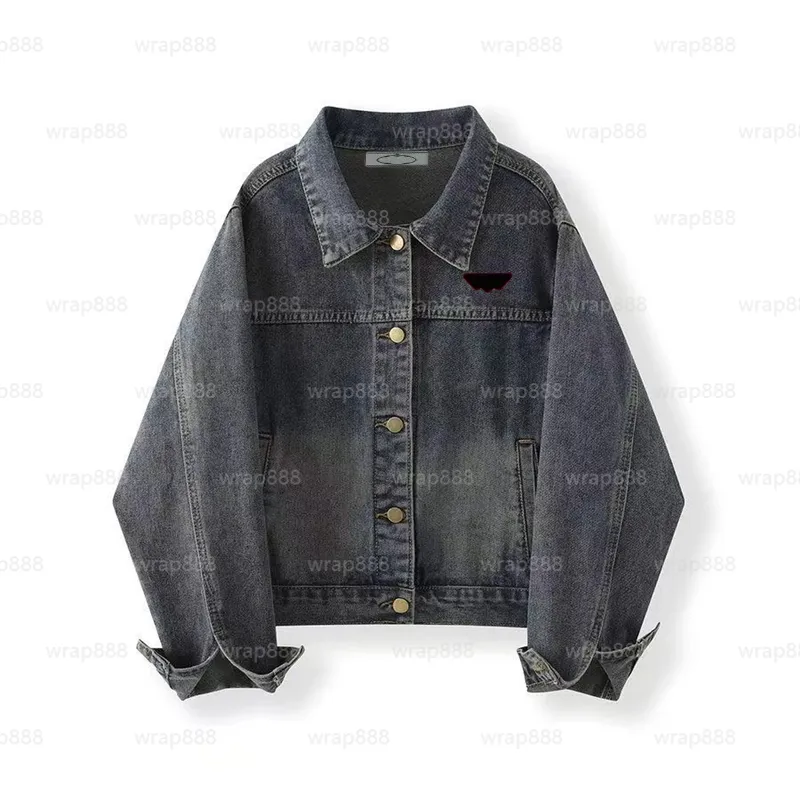 Stylish Luxury Designer Womens Denim Denim Coat Short Length
