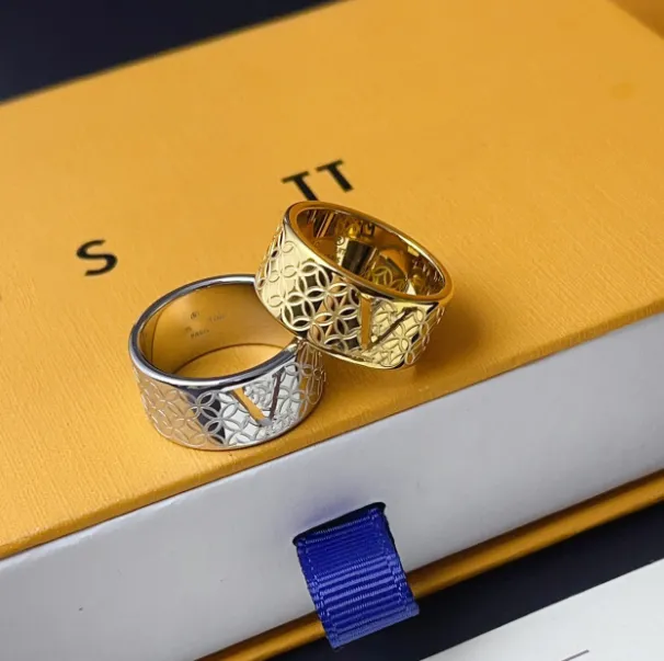 Luxurious Designer Couple Rings Hollowed Monogram... From Ringjewelry88 ...