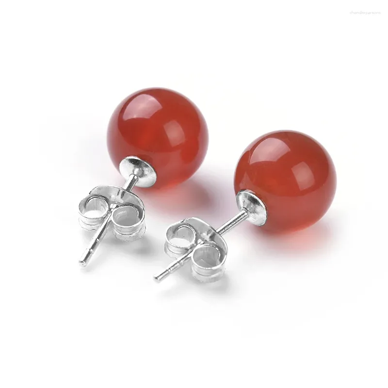 Orecchini A Bottone In Argento 925 Con Quarzo Arcobaleno Mistico 9x11 Mm - Gioielli Donna Eleganti Per Matrimonio
