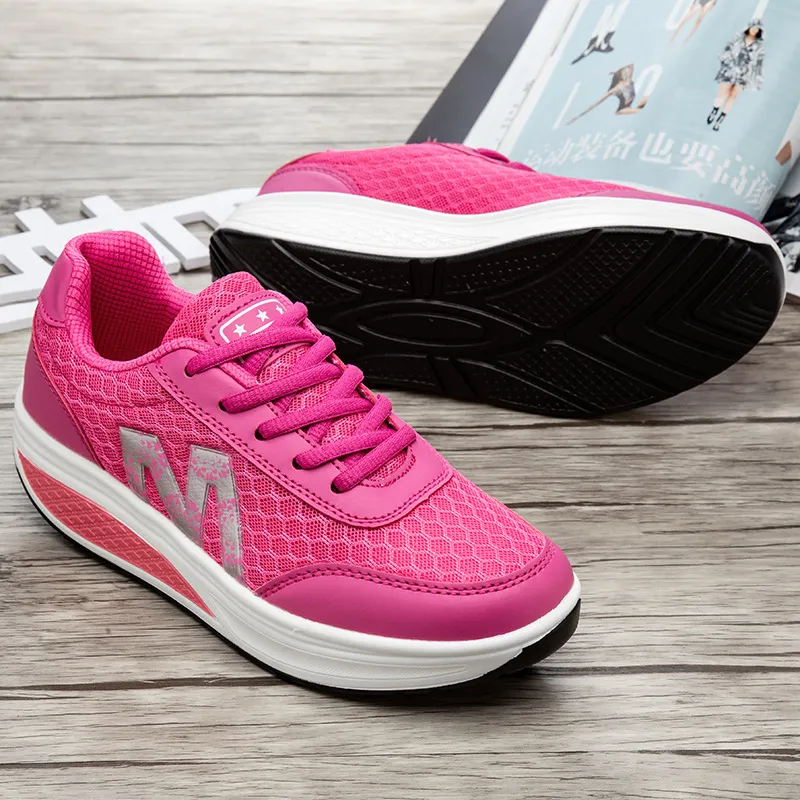 Women S Sports Rocking Travel Outdoor Mesh Sponge Cake Single Shoes Ddmysaturn_voghion.com