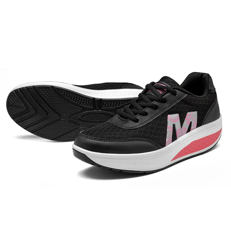 Women S Sports Rocking Travel Outdoor Mesh Sponge Cake Single Shoes Ddmysaturn_voghion.com