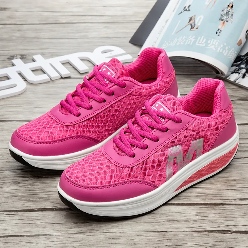 Women S Sports Rocking Travel Outdoor Mesh Sponge Cake Single Shoes Ddmysaturn_voghion.com