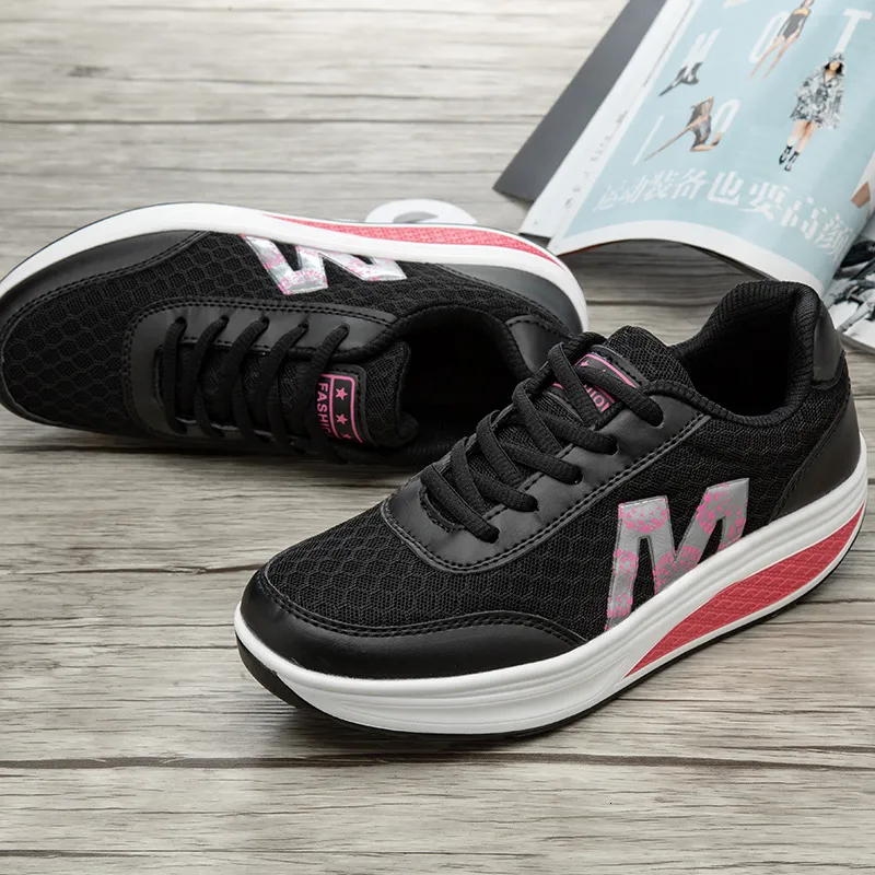 Women S Sports Rocking Travel Outdoor Mesh Sponge Cake Single Shoes Ddmysaturn_voghion.com