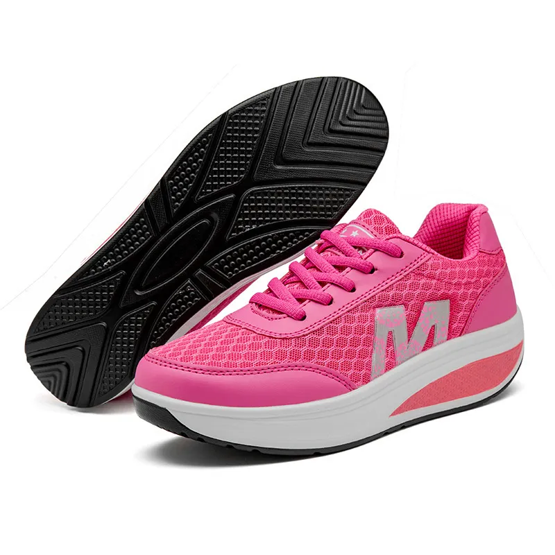 Women S Sports Rocking Travel Outdoor Mesh Sponge Cake Single Shoes Ddmysaturn_voghion.com