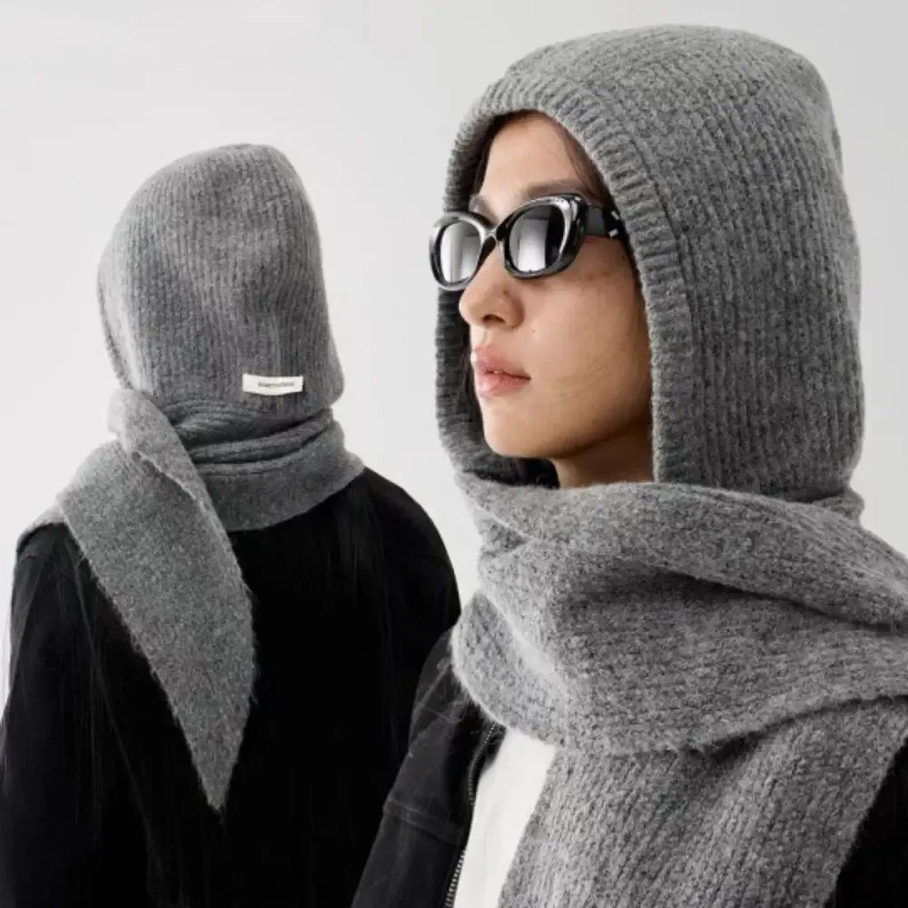 Y2K Balaclava Winter Womens Hat Thickened Warm Neck... From  display picture 1