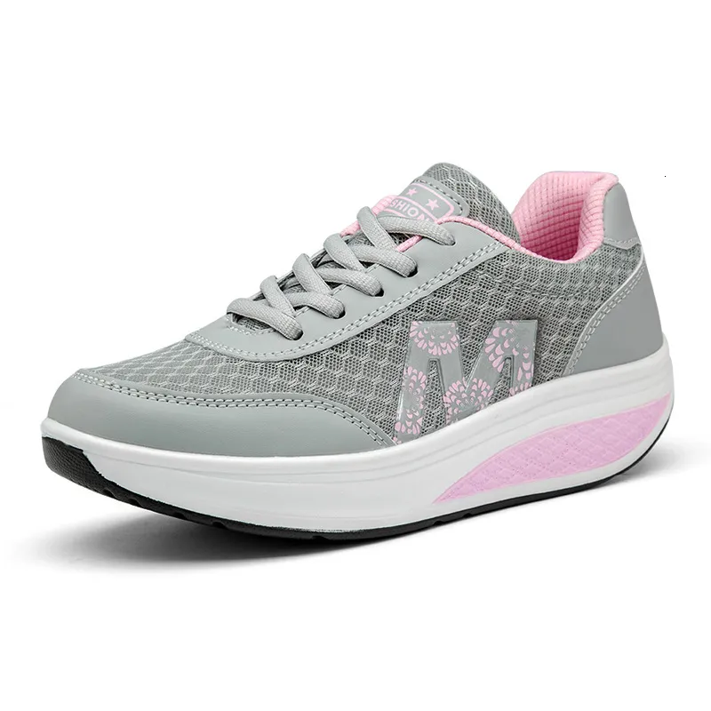 Women S Sports Rocking Travel Outdoor Mesh Sponge Cake Single Shoes Ddmysaturn_voghion.com
