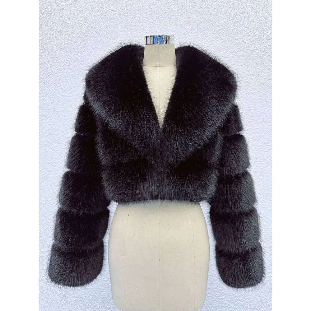 Fashion Y2k Colorful Warm Faux Women Fur Coat Black White Pink Plush Coat Female Jacket Fur Autumn Winter Shaggy Outerwear main image 0