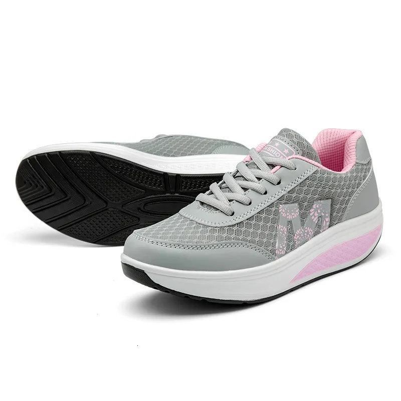 Women S Sports Rocking Travel Outdoor Mesh Sponge Cake Single Shoes Ddmysaturn_voghion.com