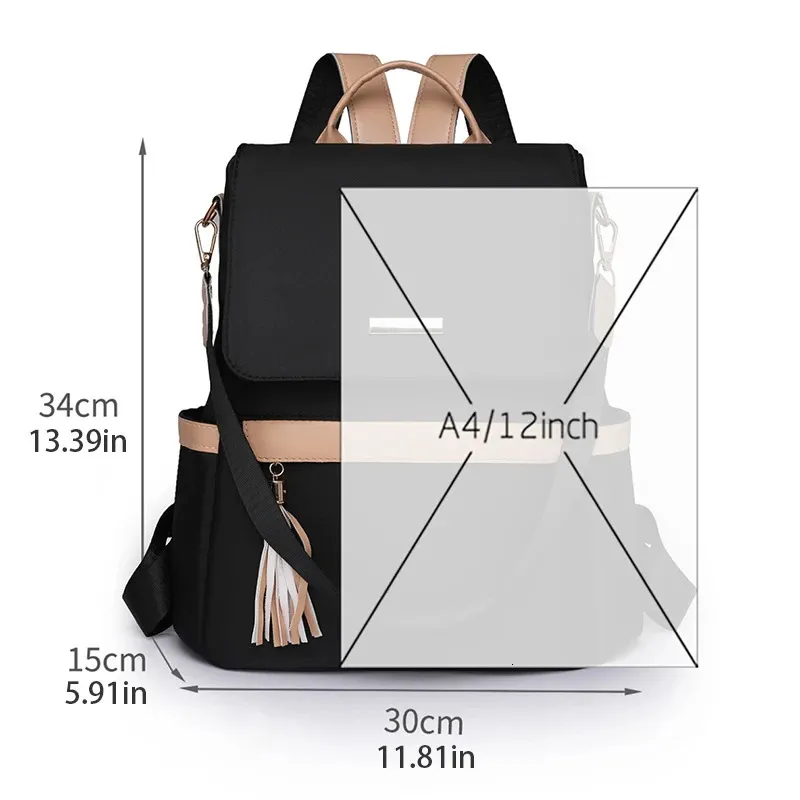 1 Antitheft Mediumsized Classic Backpack With Black Minimalist Adjustable Shoulder Straps Perfect For Outdoor Travel And_voghion.com
