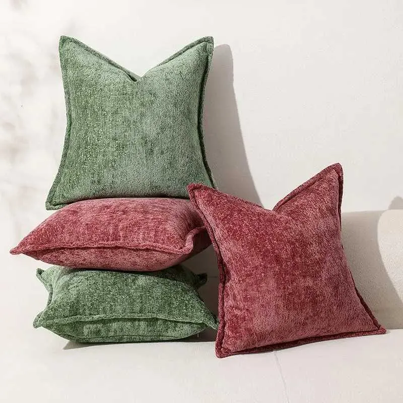 Set Di 2 Federe Per Cuscini E Cuscini Decorativi Rosa, 18 X 18 Pollici Federe Decorative In Stile Fattoria Con Federe Quadrate In Velluto Di Lana Di Lusso Per Divano Camera Da Letto 78799652