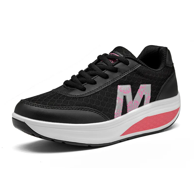 Women S Sports Rocking Travel Outdoor Mesh Sponge Cake Single Shoes Ddmysaturn_voghion.com