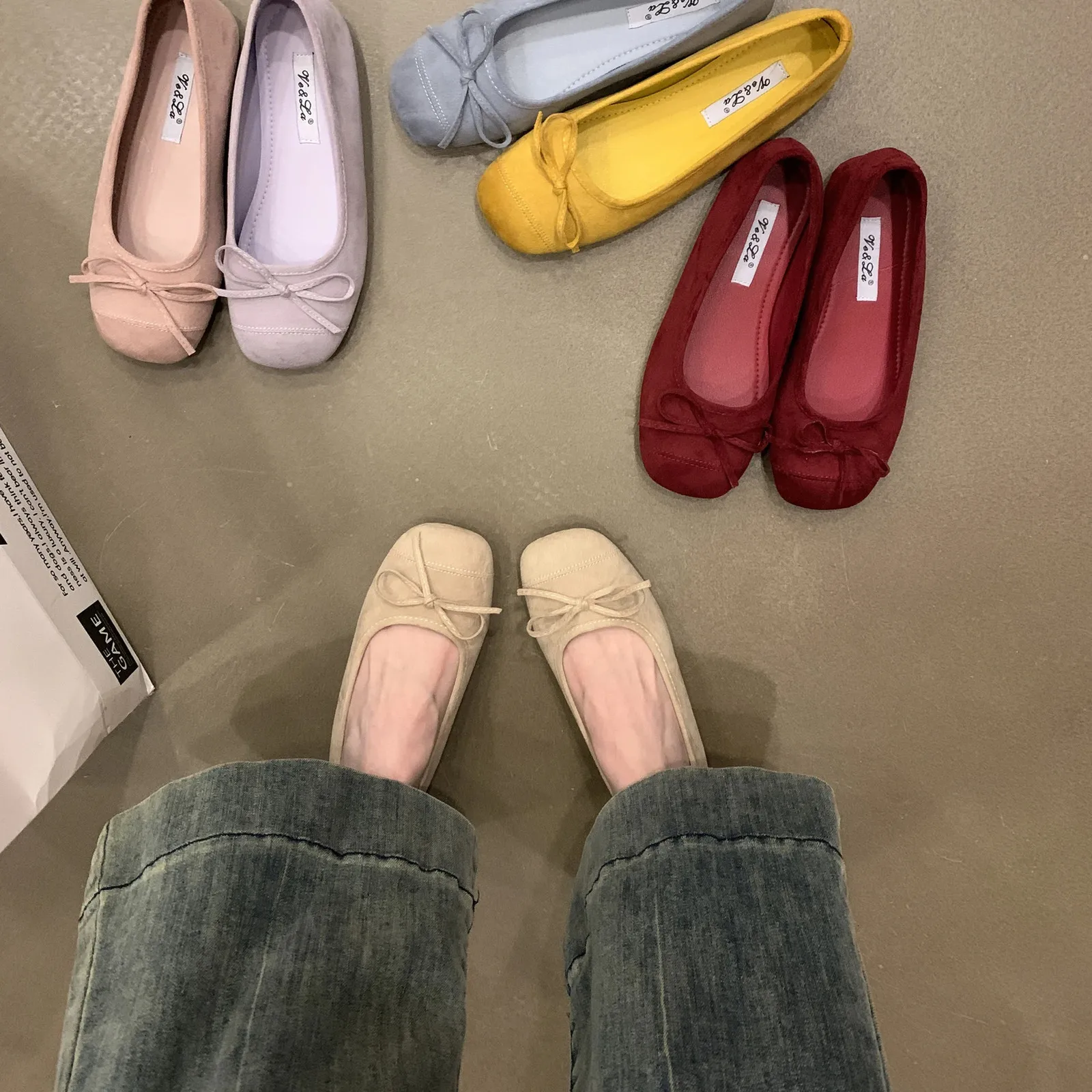 Damenschuhe mit flachem Ausschnitt, elegante Ballerinas zum Hineinschlüpfen, Sommerkleider, Mokassins_voghion.com