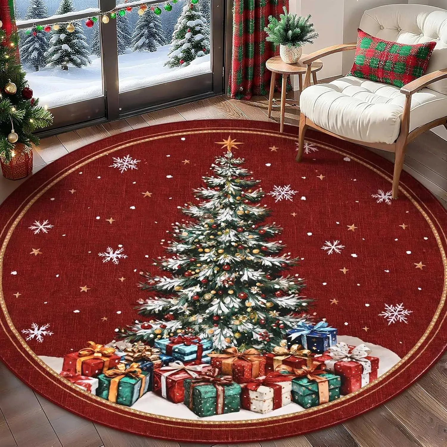Weihnachtlicher Runder Teppich – Rutschfester,... Von 7,82 €