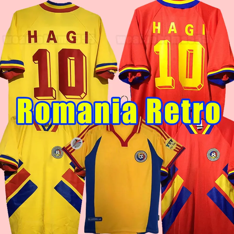 1994 2000 Romania Retro Soccer Jerseys 6 CHIRICHES 10 From