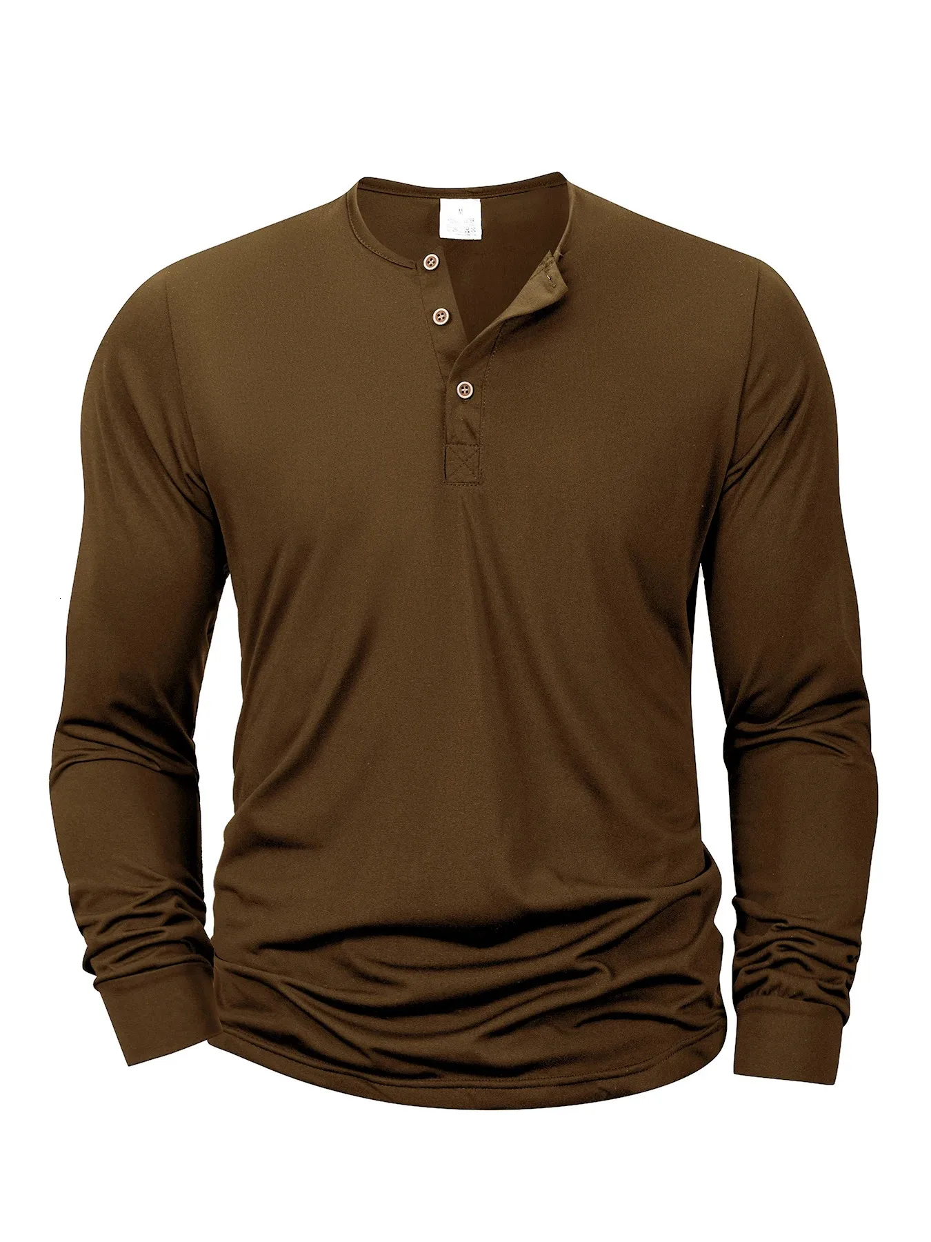 Essentials Maglia con Collo Serafino a Maniche Lunghe Slim Uomo, Bianco, XS