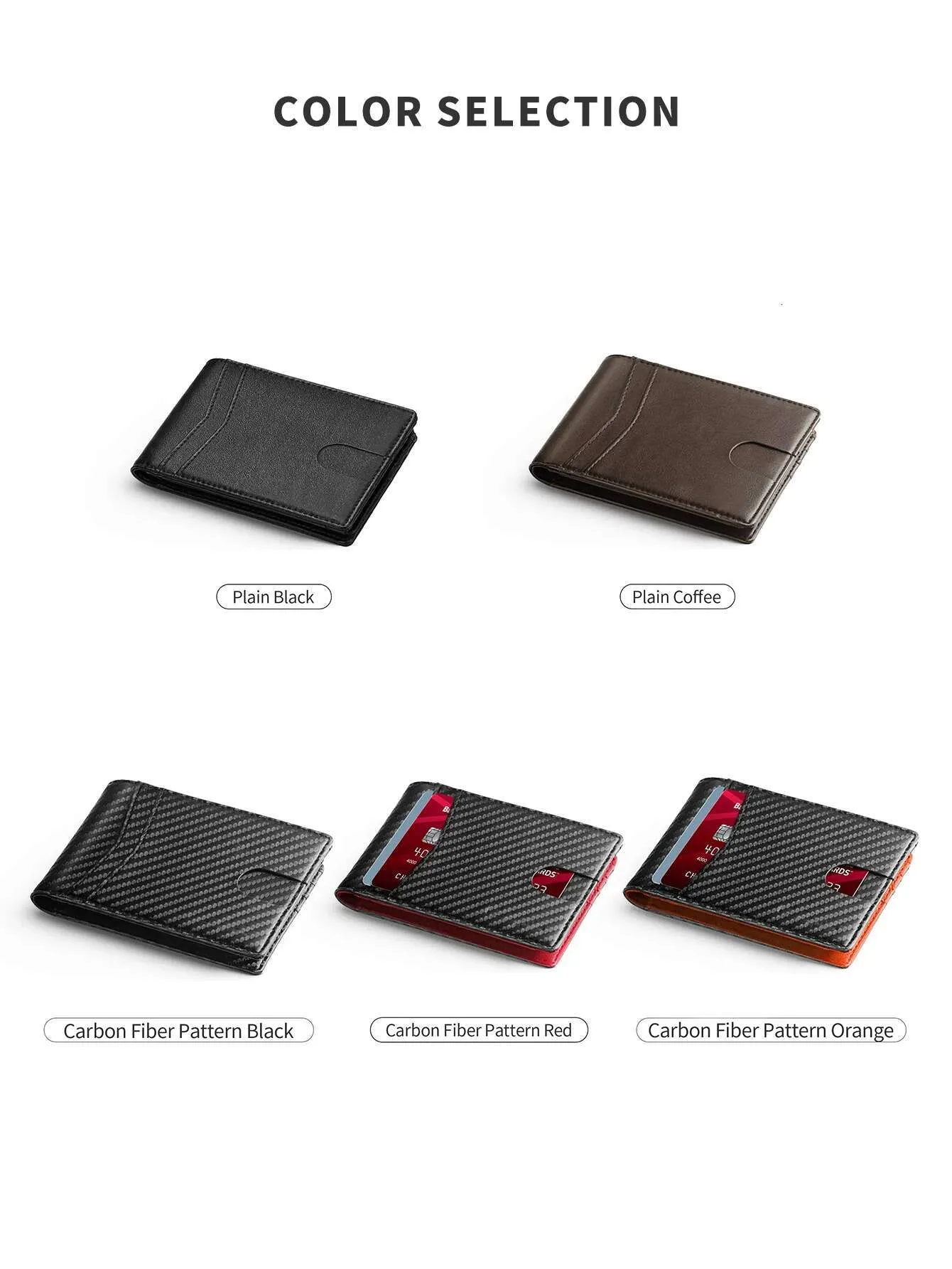 Ultra‑Thin Designer RFID Wallet – Carbon Fiber Trifold, ID Window, Coin Purse – 100% OFF at ExampleShop