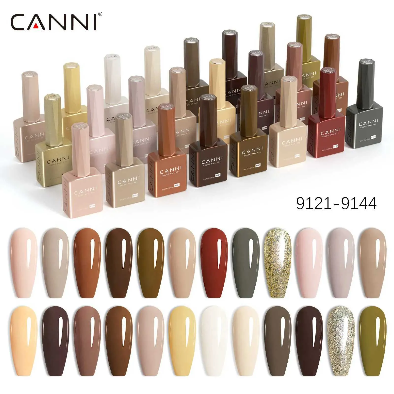 Luxury CANNI Hema TPO‑Free Nail Gel Polish – 80% OFF, Semi‑Permanent Diamond Top Coat, 3‑Pack, All‑Inclusive Shipping