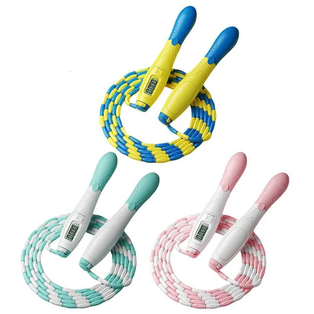 Bedded Jump Rope Beaded Jump Ropes With Counter Adjustable Length Plastic Segmented ...