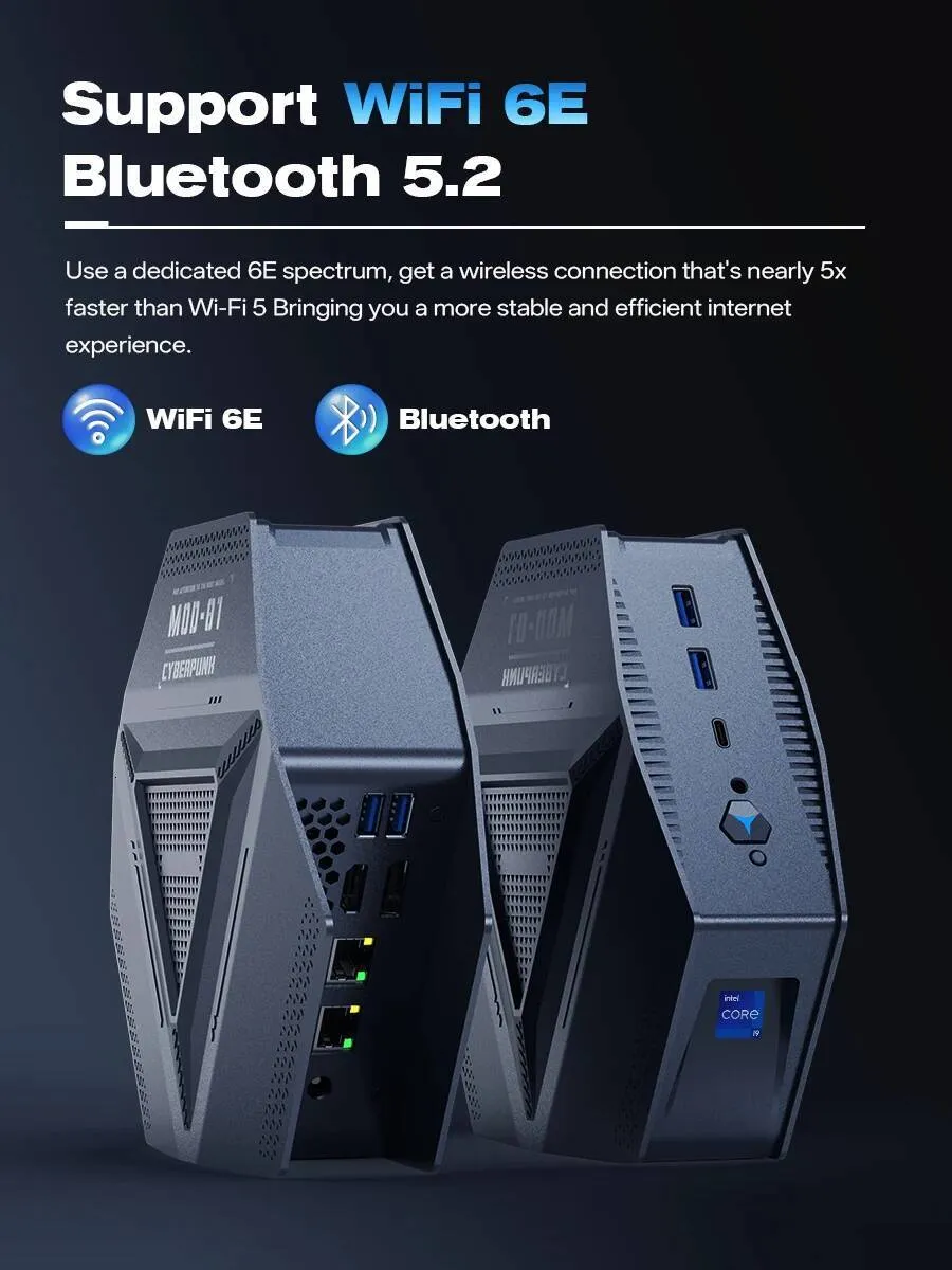 Gaming Mini PC Intel Core I9 12900HK   WiFi 6, 4 USB... 