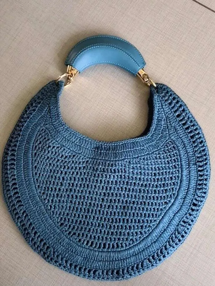 Klassische Strohtaschen für Damen, luxuriöse Designer-Handtasche im Retro-Stil, lässige Strandtasche mit Cut-Outs, Hobo-Tasche, Achseltasche_voghion.com