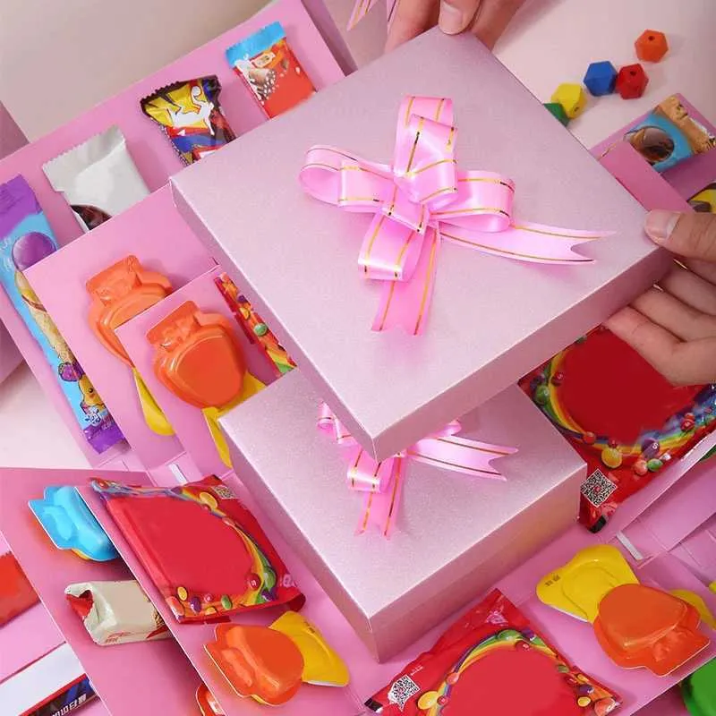 Surprise Explosion Box DIY Handmade Kraft Paper Snack Gift Box for ...