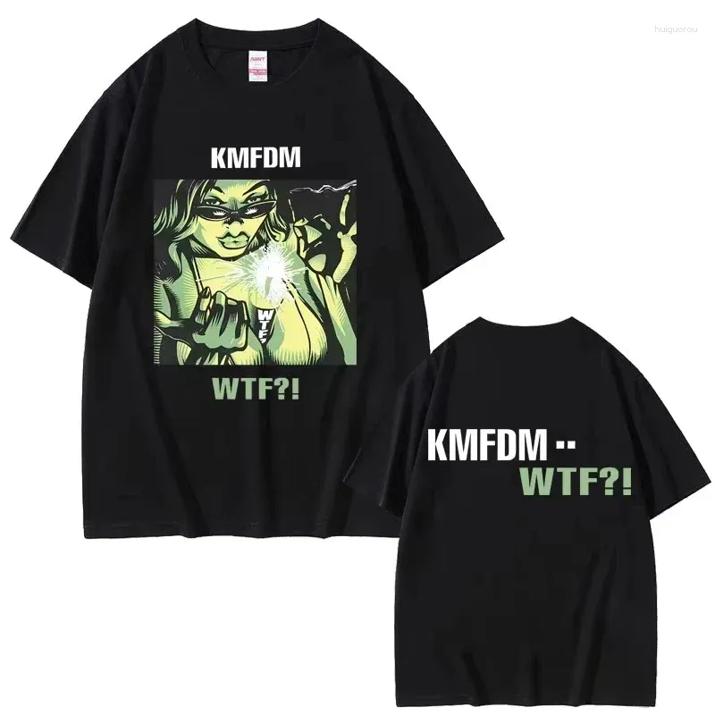 Мужские Хлопковые Футболки KMFDM — Черные С Принтом От 1 651